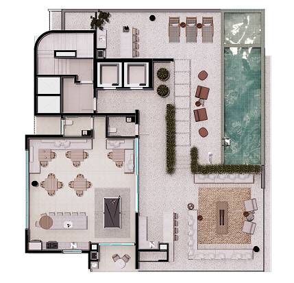 Rooftop com piscina infinita do Harmony of the Seas