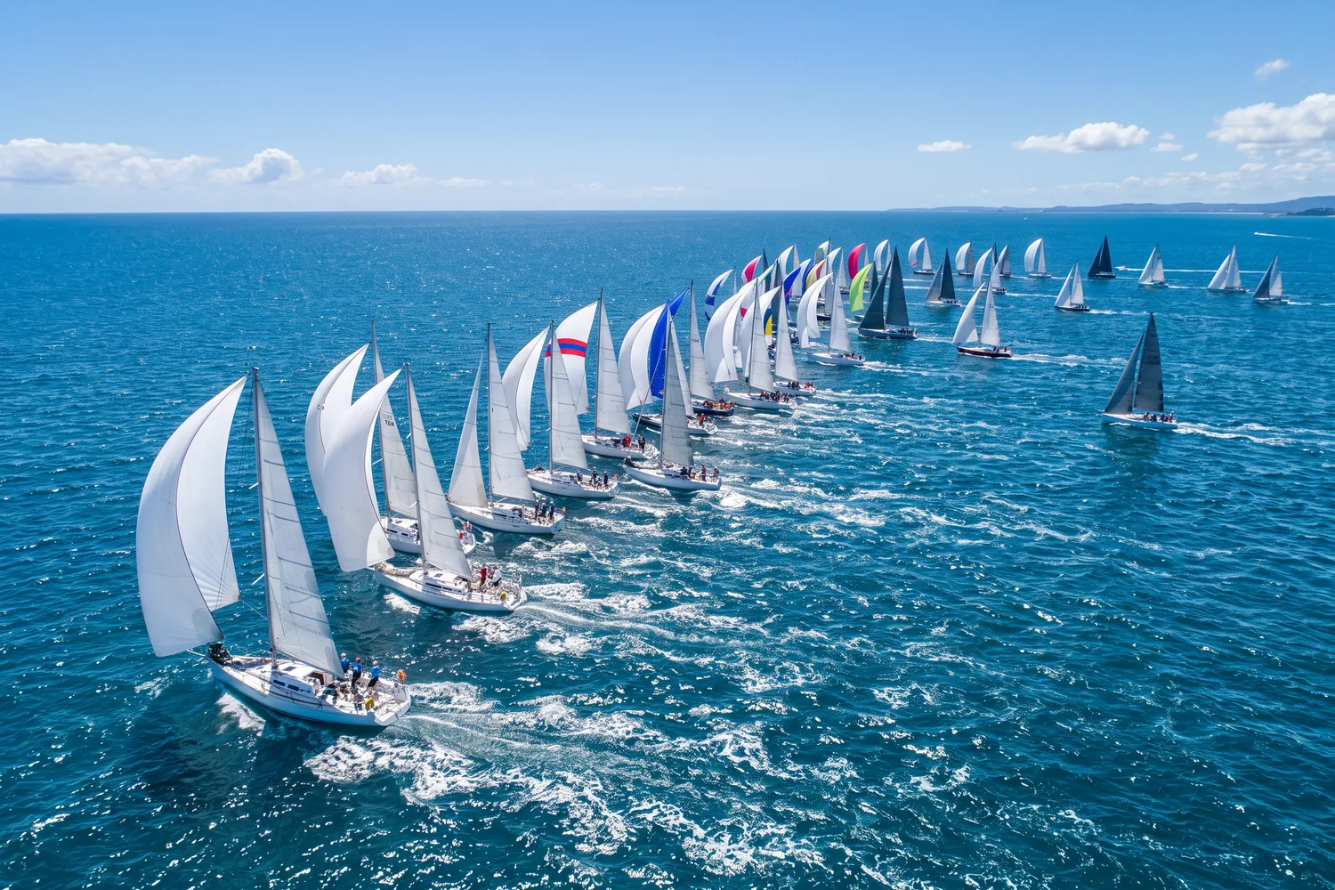 Veleiros de regata oceânica, imagem ilustrativa