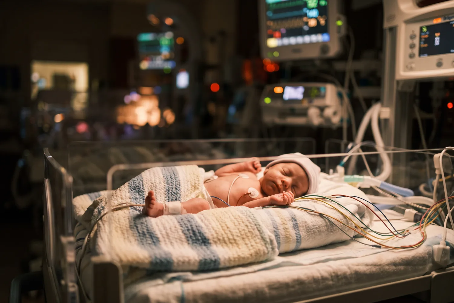 Incubadora em UTI neonatal, imagem ilustrativa