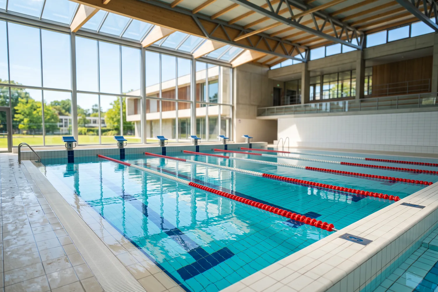 Piscina semi-olímpica coberta, imagem ilustrativa