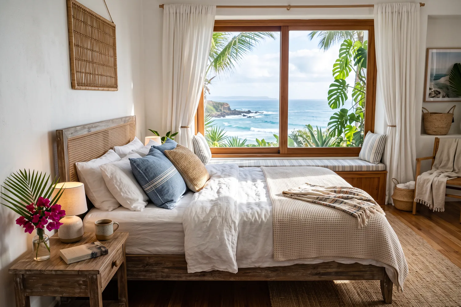 Quarto de pousada boutique com vista, imagem ilustrativa