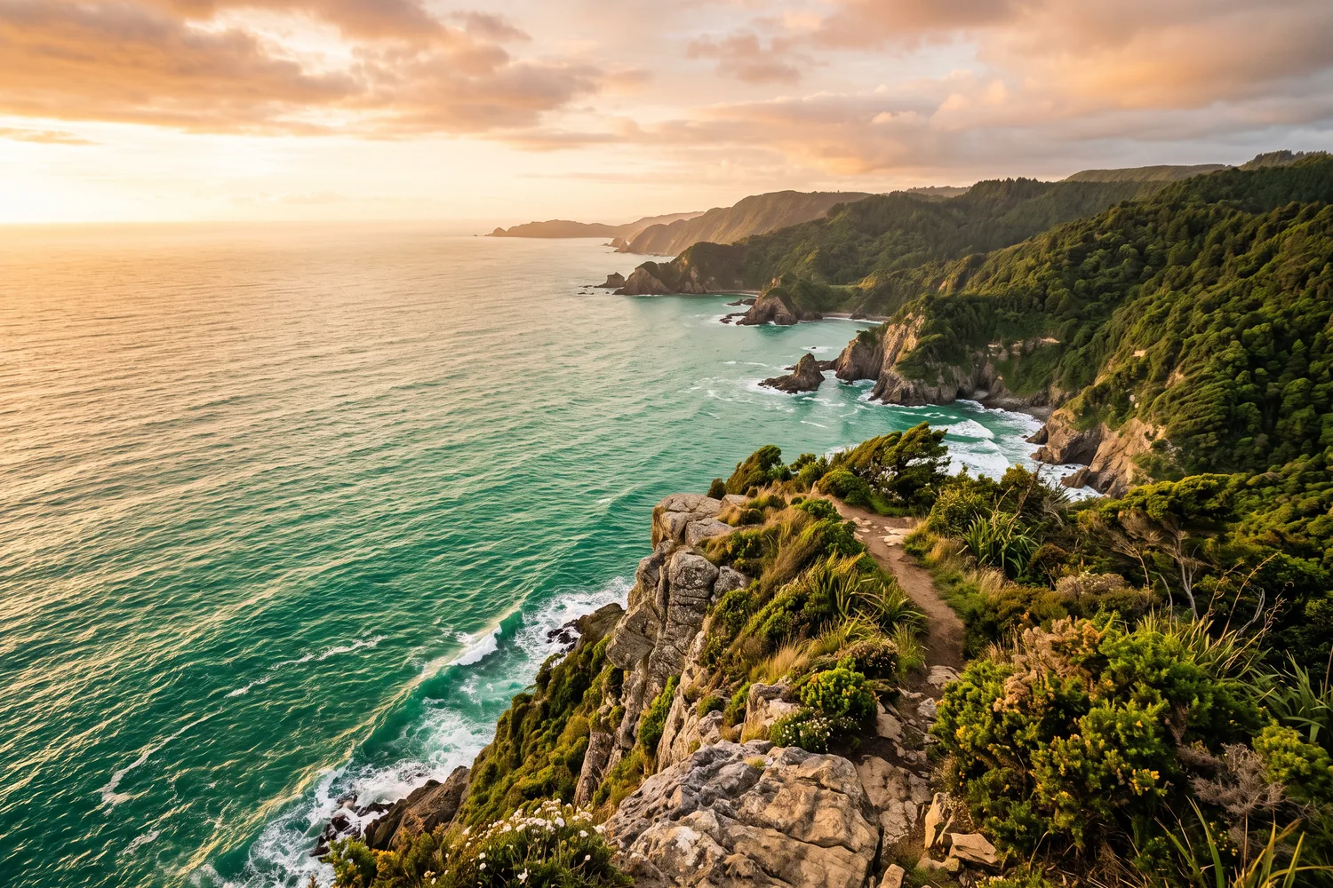 Mirante costeiro com vista para o oceano, imagem ilustrativa